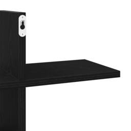 Berkfield Home Wall Shelf Black Oak 124.5x18x60.5 cm Engineered Wood - thumbnail 9