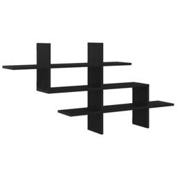 Berkfield Home Wall Shelf Black Oak 124.5x18x60.5 cm Engineered Wood - thumbnail 2