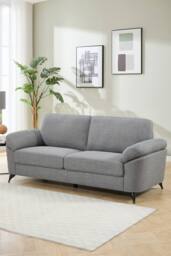 More4Homes Malmo Modern Scandi Style Fabric Living Room 1+3 Seater Sofa Set in Grey - thumbnail 2