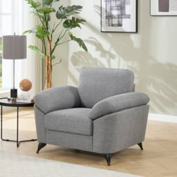 More4Homes Malmo Modern Scandi Style Fabric Living Room 1+3 Seater Sofa Set in Grey - thumbnail 5