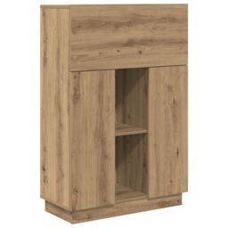 Berkfield Home Artisan Oak Writing Desk Artisan oak Particle board Medium in Brown - thumbnail 2