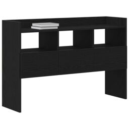 Berkfield Home Black Oak Sideboard 105x30x70 cm Made from Engineered Wood - Size: 105 x 30 x 70 cm - thumbnail 3