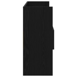 Berkfield Home Black Oak Sideboard 105x30x70 cm Made from Engineered Wood - Size: 105 x 30 x 70 cm - thumbnail 8
