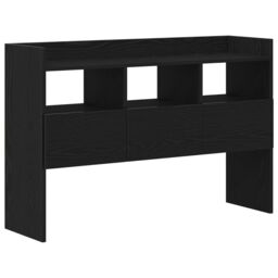 Berkfield Home Black Oak Sideboard 105x30x70 cm Made from Engineered Wood - Size: 105 x 30 x 70 cm - thumbnail 2
