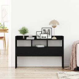 Berkfield Home Black Oak Sideboard 105x30x70 cm Made from Engineered Wood - Size: 105 x 30 x 70 cm - thumbnail 4