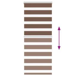 Berkfield Home Elegant Zebra Blind Brown 65x150 cm Fabric Width 60.9 cm Polyester - thumbnail 5
