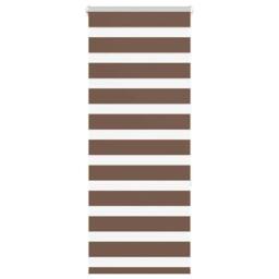 Berkfield Home Elegant Zebra Blind Brown 65x150 cm Fabric Width 60.9 cm Polyester - thumbnail 2