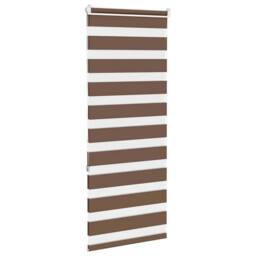 Berkfield Home Elegant Zebra Blind Brown 65x150 cm Fabric Width 60.9 cm Polyester - thumbnail 4