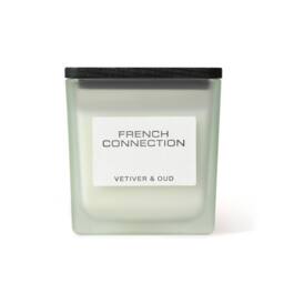 French Connection Square Glass Candle Vetiver & Oud 220g Single Wick Scented Candle in Green - thumbnail 5