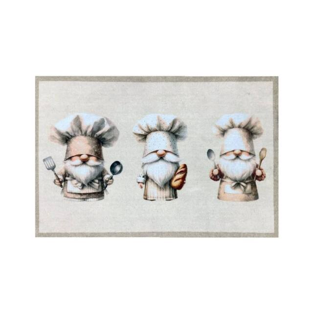 The Rug Shop UK Natural Cream Modern Pictorial Easy to Clean Mat - Size: 50 cm x 75 cm - image 1
