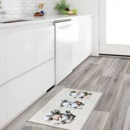 The Rug Shop UK Natural Cream Modern Pictorial Easy to Clean Mat - Size: 50 cm x 75 cm - thumbnail 2
