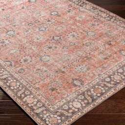 Livabliss Colin-Washable Brown Orange Grey Traditionnal Vintage Boho Living Dining Rug - Size: 200 cm x 275 cm - thumbnail 6