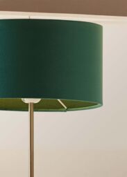 ValueLights Charlie Chrome Stem Table Lamp Light with Velvet Shade in Bottle Green - Size: 10 inches - thumbnail 4