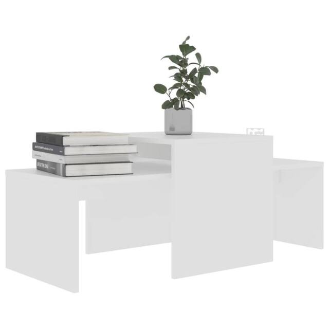 Berkfield Home Durable Coffee Table Set White 100x48x40 cm Engineered Wood - Size: 100 x 48 x 40 cm - image 1