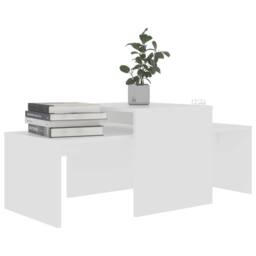 Berkfield Home Durable Coffee Table Set White 100x48x40 cm Engineered Wood - Size: 100 x 48 x 40 cm - thumbnail 1