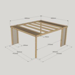 Rutland County Garden Furniture Ltd Panel Pergola - Wood - L480 x W480 cm - Light Green - thumbnail 5
