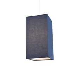 Happy Homewares Contemporary & Stylish Linen Fabric Lamp Shade in Midnight - Size: 12 inches - thumbnail 2