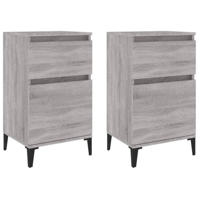 Berkfield Home Bedside Cabinets 2 pcs Grey Sonoma 40x35x70 cm - Size: 40 x 35 x 70 cm - image 1