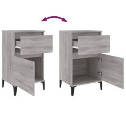 Berkfield Home Bedside Cabinets 2 pcs Grey Sonoma 40x35x70 cm - Size: 40 x 35 x 70 cm - thumbnail 9