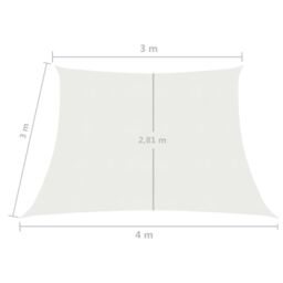 Berkfield Home Sunshade Sail 160 g/m ² White 3/4x3 m HDPE - thumbnail 6
