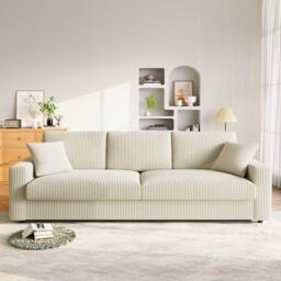 Dprodo Deep 4 Seat Sofa, 256cm Mid Century Modern Couches in Beige - Size: 2 Pack - thumbnail 9