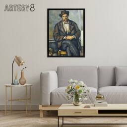 "Artery8 Seated Peasant Portrait Painting Cezanne Framed Canvas Wall Art Print - Size: W12"" x H16""" - thumbnail 3