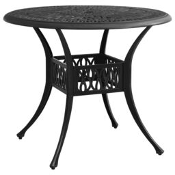 Berkfield Home Garden Table Black 90x90x74 cm Cast Aluminium - Size: 90 x 90 x 74 cm