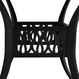 Berkfield Home Garden Table Black 90x90x74 cm Cast Aluminium - Size: 90 x 90 x 74 cm - thumbnail 4