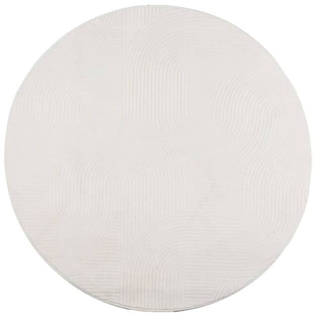 Berkfield Home Rug IZA Short Pile Scandinavian Look Cream √ò 100 cm - Size: Medium - image 1