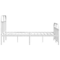 Berkfield Home Metal Bed Frame with Headboard & Footboard White 183x213 cm - thumbnail 7