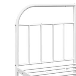 Berkfield Home Metal Bed Frame with Headboard & Footboard White 183x213 cm - thumbnail 9
