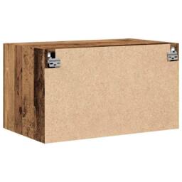 Berkfield Home Wall Cabinet Old Wood 70x42, 5x40 cm Engineered Wood in Brown - thumbnail 5