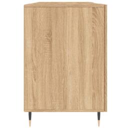 Berkfield Home Desk Sonoma Oak 140x50x75 cm Engineered Wood in Light Tan - Size: 140 x 50 x 75 cm - thumbnail 7