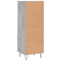 Berkfield Home Highboard Concrete Grey 40x36x110 cm Engineered Wood - Size: 40 x 36 x 110 cm - thumbnail 8