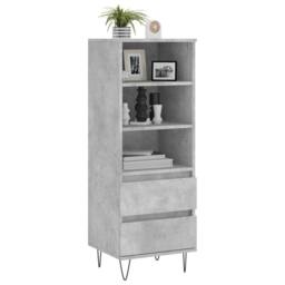 Berkfield Home Highboard Concrete Grey 40x36x110 cm Engineered Wood - Size: 40 x 36 x 110 cm - thumbnail 1