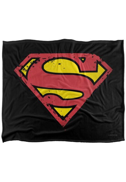 Warner Brothers Superman Logo Officially Licensed Silky Touch Super Soft Throw Blanket 152 x 127 cm in White - image 1