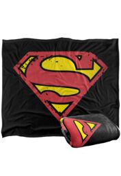 Warner Brothers Superman Logo Officially Licensed Silky Touch Super Soft Throw Blanket 152 x 127 cm in White - thumbnail 2