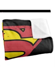 Warner Brothers Superman Logo Officially Licensed Silky Touch Super Soft Throw Blanket 152 x 127 cm in White - thumbnail 3