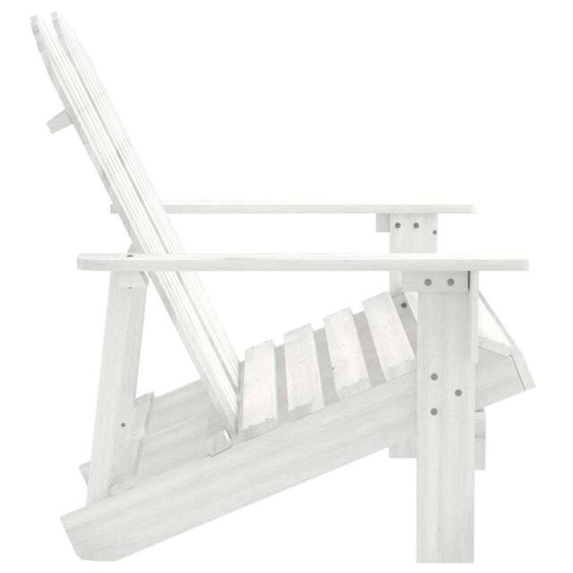 Berkfield Home Comfortable 2-Seater Garden Adirondack Chair Solid Fir Wood White - image 1