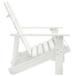 Berkfield Home Comfortable 2-Seater Garden Adirondack Chair Solid Fir Wood White - thumbnail 1