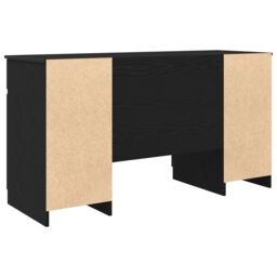Berkfield Home Desk Black Oak 140x49x76 cm Engineered Wood - Size: 140 x 49 x 76 cm - thumbnail 6
