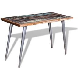 Berkfield Home Dining Table Solid Reclaimed Wood 120x60x76 cm - Size: 120 x 60 x 76 cm - thumbnail 3