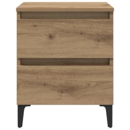 Berkfield Home Bed Cabinets 2 pcs Artisan Oak 40x35x50 cm Engineered Wood in Beige - Size: 40 x 35 x 50 cm - thumbnail 6