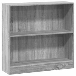 Berkfield Home Bookcase Grey Sonoma 80x24x76 cm Engineered Wood - Size: 80 x 24 x 76 cm - thumbnail 2