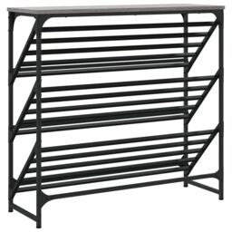 Berkfield Home Shoe Rack Grey Sonoma 90x30x85 cm Engineered Wood - Size: 90 x 30 x 85 cm - thumbnail 6