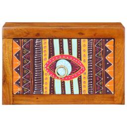 Berkfield Home Modern Bedside Cabinet with Drawer Brown, multicolour 35 x 30 x 22 cm in Brown - thumbnail 5