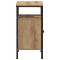 Berkfield Home Bathroom Sink Cabinet Artisan Oak 60x30x60 cm Engineered Wood in Brown - Size: 60 x 30 x 60 cm - thumbnail 7