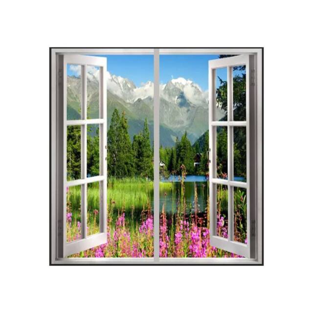 ENER-J LED Landscape Window Panel Set 120x60cm Cloud 120W in White - Size: 120x60 cm - image 1