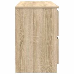 Berkfield Home TV Cabinet Sonoma Oak 100x35x54 cm Engineered Wood in Light Tan - Size: 100 x 35 x 54 cm - thumbnail 7