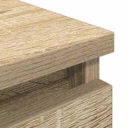 Berkfield Home TV Cabinet Sonoma Oak 100x35x54 cm Engineered Wood in Light Tan - Size: 100 x 35 x 54 cm - thumbnail 9